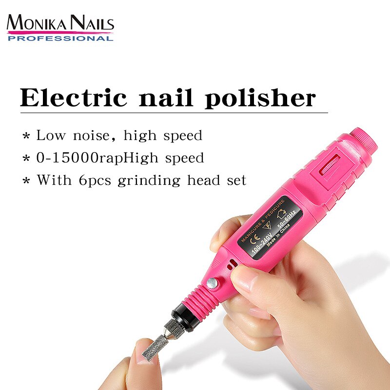 Electric Manicure Drill Machine Set Nail Salon DIY Nail Files Carve Grinder Polisher Removing Gel Polish Manicure Pedicure Tools