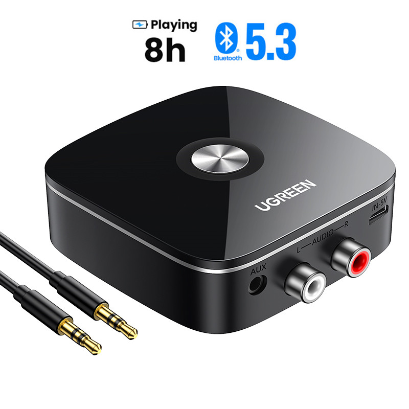 Adaptador receptor bluetooth aux para sistema estéreo doméstico, adaptador bluetooth rac de alta fidelidade 3.5mm para receptor estéreo antigo: Default Title