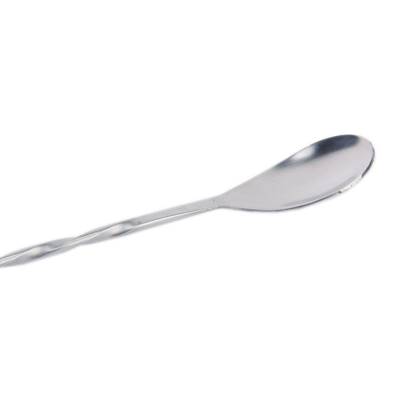 Stainless Steel Swizzle Stick Cocktail Stirrer w/ Spoon and Fork