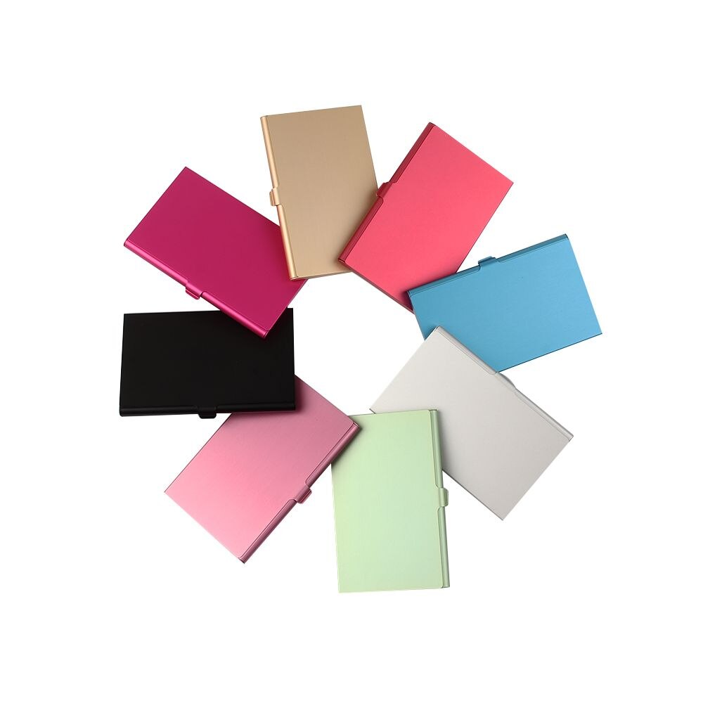 Visitekaarthouder Aluminium Metalen Doos Creditcard Portemonnee Visitekaartje Case Briefpapier Bureau Organizer