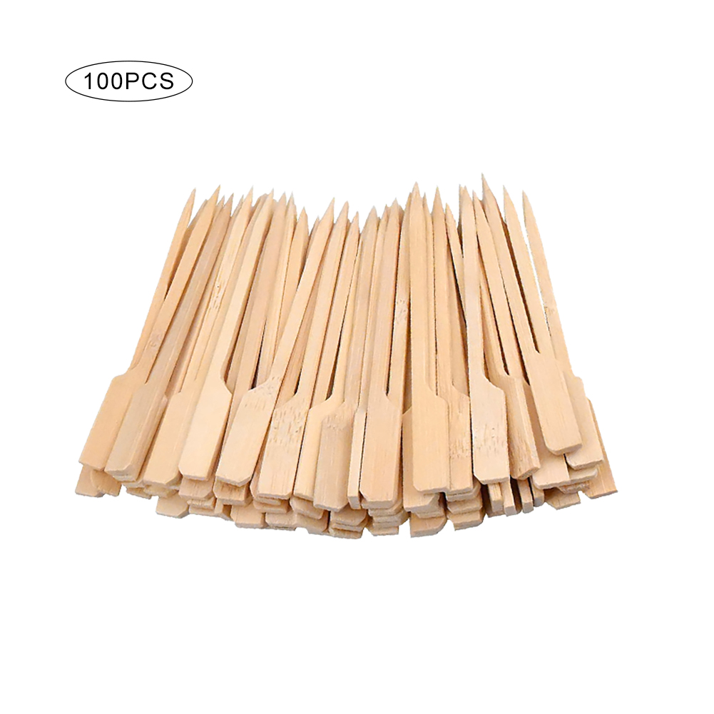 Bâtonnets de bambou jetables, outils de Barbecue, brochettes de bambou naturelles, fête de Camping pour Kabob, fruits, Cocktail, outils de Barbecue