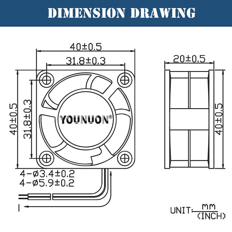 3D printer fan 40mm 4020 Cooling Fan 24V 12V 5V Double Ball Sleeve Cooling fans 40x40x20mm for 3D printer cooler