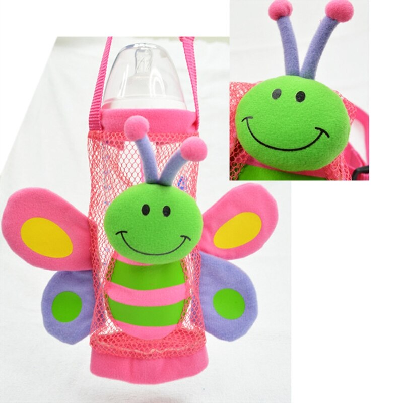 Infrant Newborn Baby Bottle Holder Bottle Feeding Stroller Accessories Feeding cartoon animal Bottle Plush Pouch Cover Sling