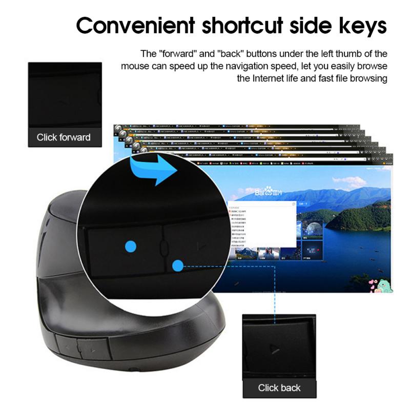 Universal 2.4G 4 Colors Available Shark Shape Wired Mouse Ergonomic Vertical Mouse Upright Optical Mice for PC Laptop