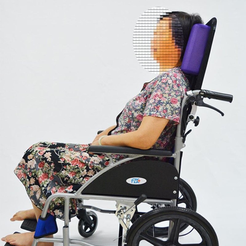 JayCreer silla de ruedas reposacabezas soporte de cuello asiento cómodo cojín trasero acolchado ajustable para adultos portátil Universal