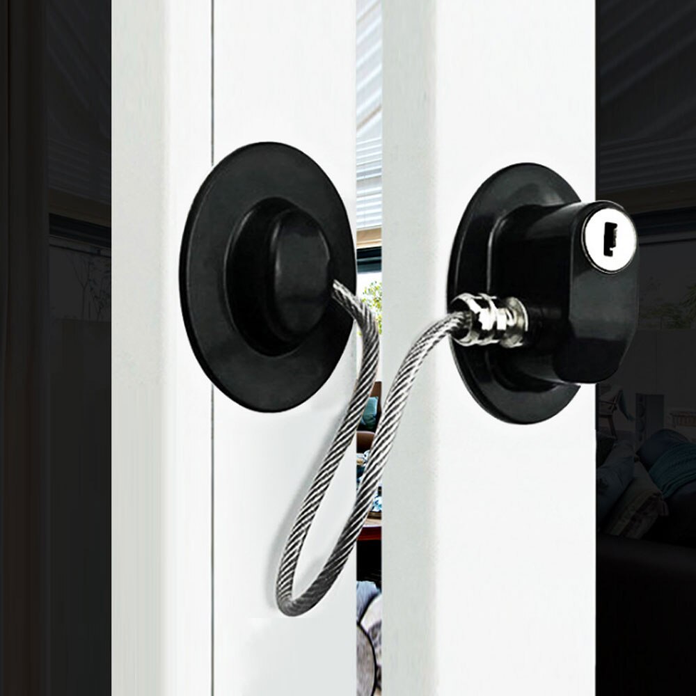 1 pc porta da janela restrictor segurança do bebê bloqueio de cabo de segurança catch fio porta de aço inoxidável limite bloqueio proteção crianças