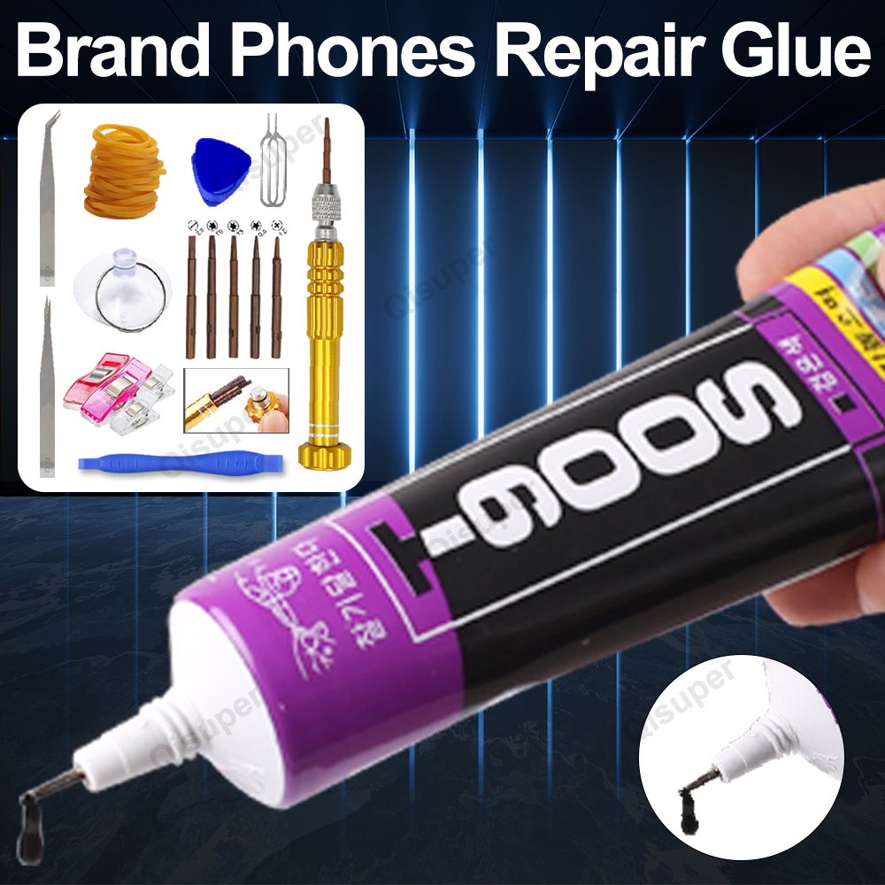 Cell Phone Repair Glue LCD Electronics Frame Display Epoxy Adhesive Touch Screen Headphone Speaker Rubber Edge Sealant Tools Kit