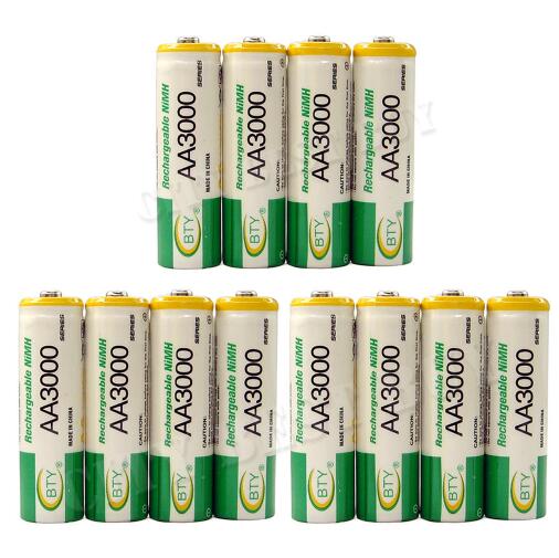 Stks/partij Bty Aa 3000 Mah 1.2 V Quanlity Oplaadbare Batterij Aa 3000 Mah 1.2 V Oplaadbare 2A Batterij + Grandado