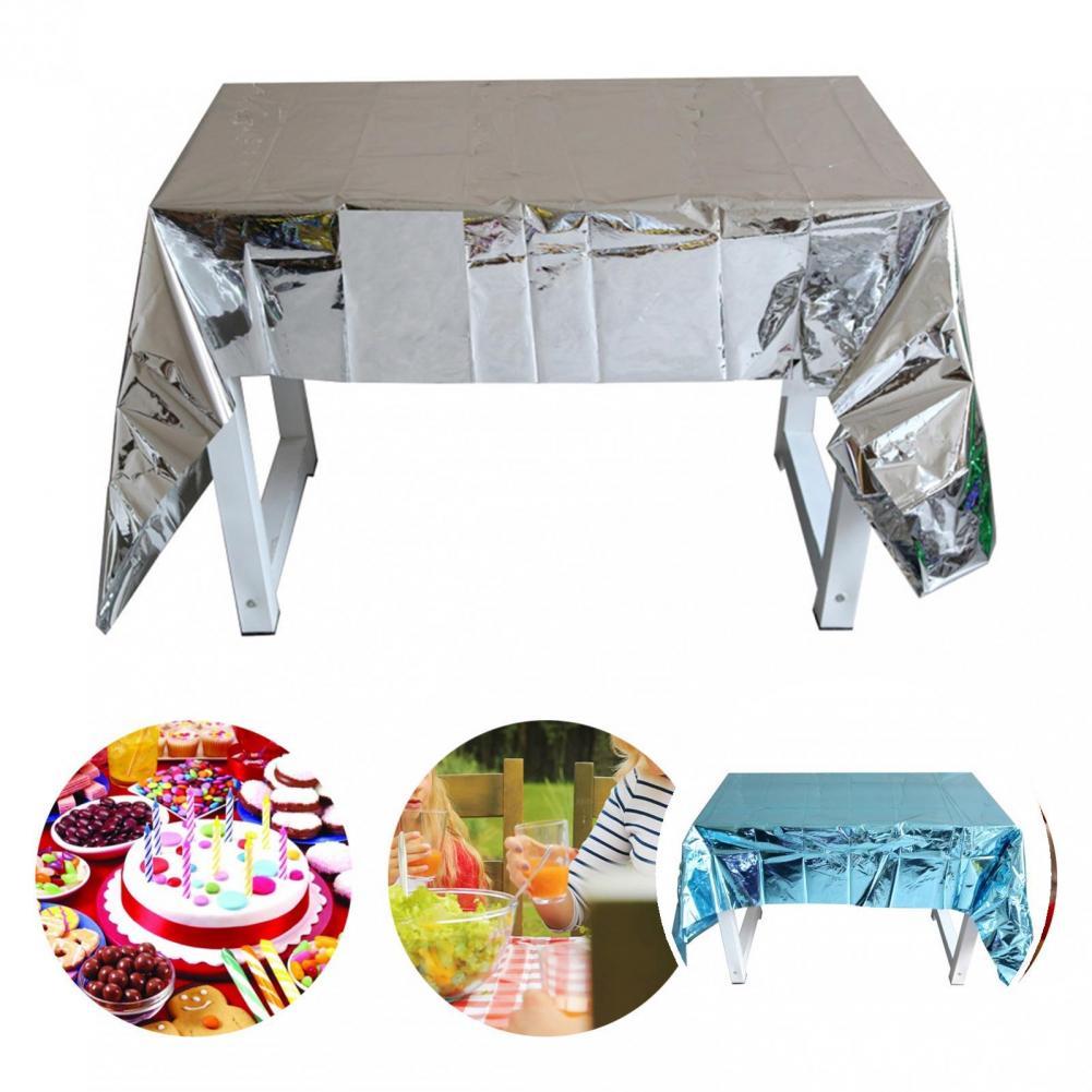 Useful Table Cover Table Decor Table Cloth Disposable Convenient Table Decorative Cloth for Party Plastic Tablecloth