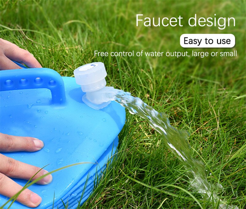 Outdoor Bucket Car Portable Water Tank Large Capacity Household Folding Silicone Water Storage Bucket Camping Car Accessory