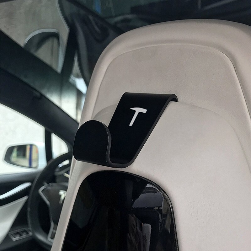 2 X Auto Hoofdsteun Haak Hanger Holder Fit Voor Tesla Model 3/S/X
