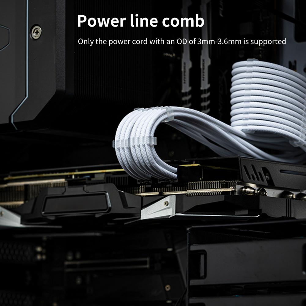 24Pcs/Set Cable Clamp Reusable Portable Easy Assembly 6/8/24Pin PC Power Cable Clamp Cable Organizer for Desktop