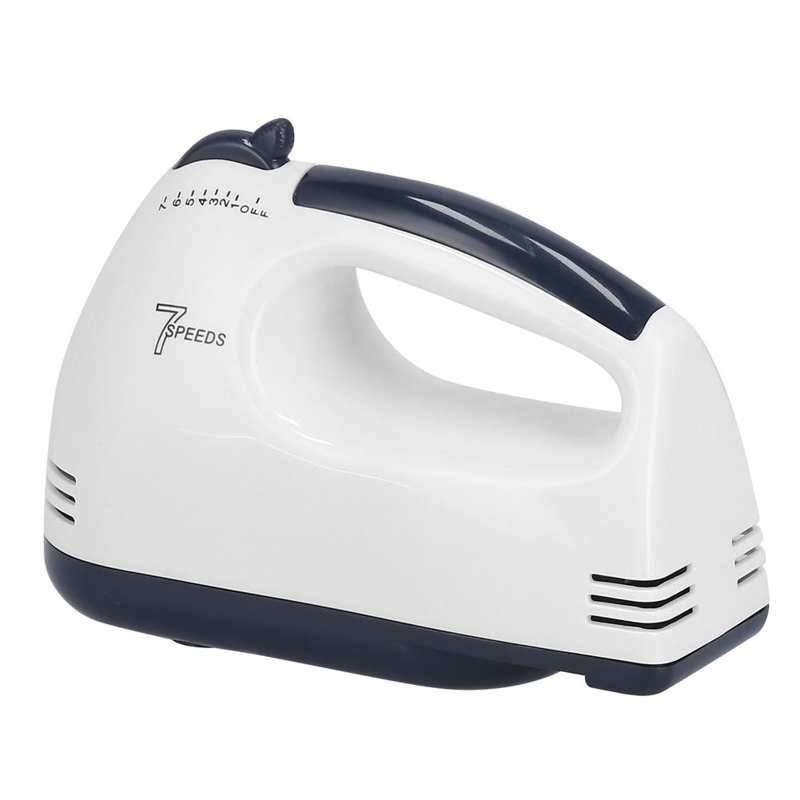 Hand Mixer Portable 7 Gears Lightweight White Stainless Steel Electric Hand Mixer for Kitchen Home