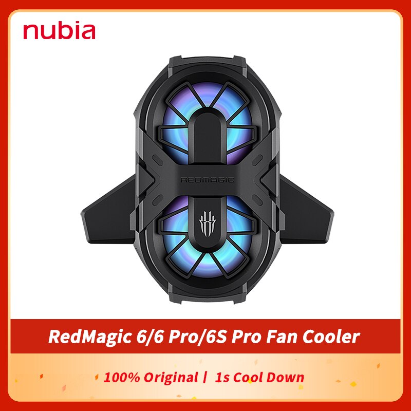 Original Nubia RedMagic 6 6S Pro Fan Cooler Red Magic 6 Pro Gaming Phone ICE Dock Dual Core Cooling Fan