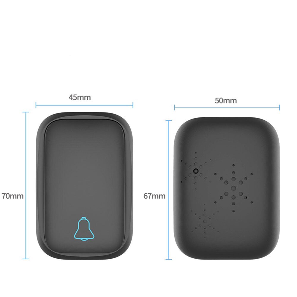 Wireless Doorbells Self-powered Without Battery Smart 300M Remote Control Waterproof Doorbell ( 1 Transmitter + 1 Receiver )