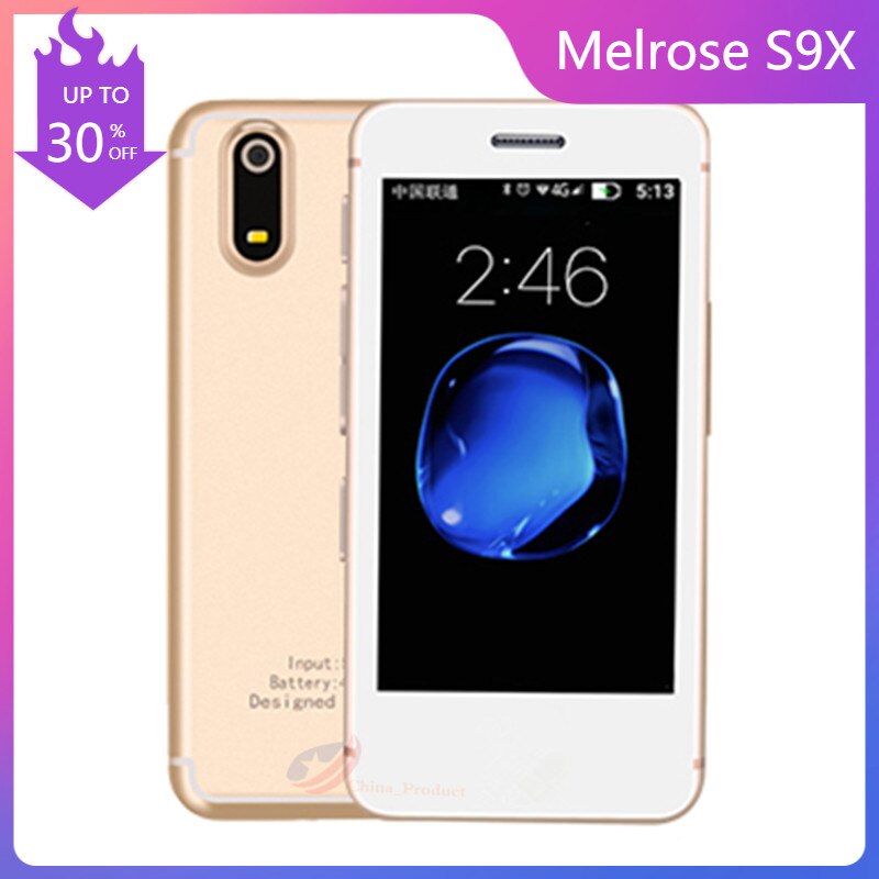 PLUS petit téléphone intelligent Melrose S9P ultra-mince Mini téléphone portable MT6580A/X Quad Core 1GB 8GB Android 6.0 téléphone portable S9 PLUS S9X