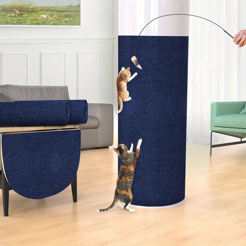 Self-Adhesive Cats Scratch Board Wall Anti Cat Scratch Carpet Mat Trimmable Cat Carpet Prevent Cat Scratcher Furniture Protector: XXL / GRAY