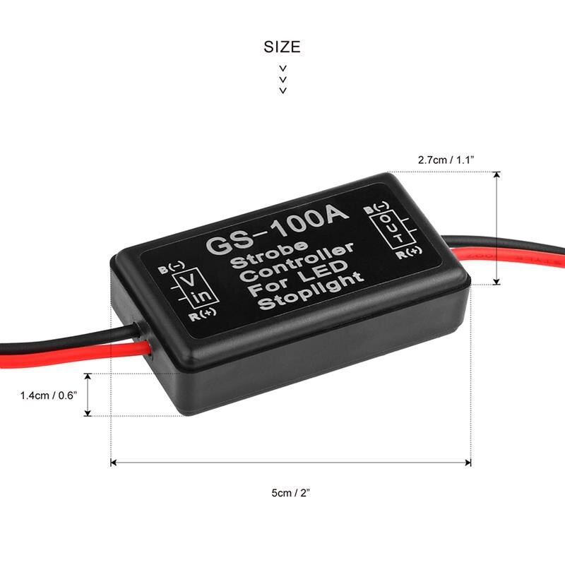 Gingtank – contrôleur stroboscopique de voiture, 12 modules de Protection contre les courts-circuits, lumière d'arrêt de frein LED, accessoires de voiture