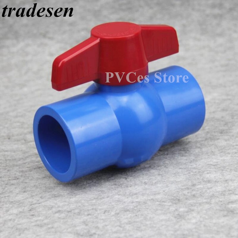 I.D20~50mm PVC Pipe Socket Ball Valve Coupler Adapter Watering Connectors Garden Irrigation Aquarium Fish Tank Joint: Inner Dia 25mm / Blue