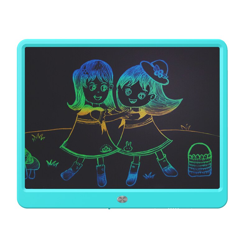 LCD Writing Tablet 15 Inch Drawing Handwriting Pad Message Graphics Board Kids Writing Board Lock Key One-Click Clear Child: 15 Inch Color Blue