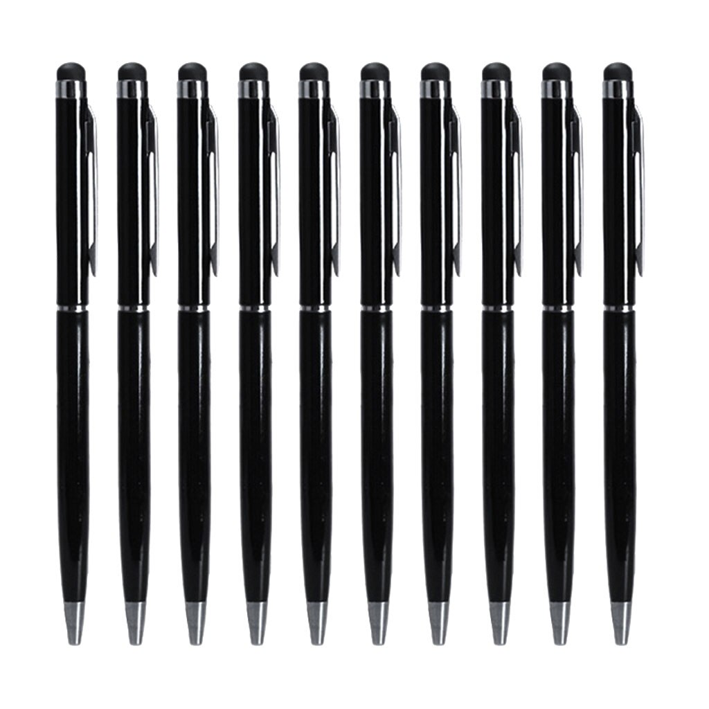 10 pièces stylet stylet tactile pour écrans tactiles capacitifs téléphone tablette noir