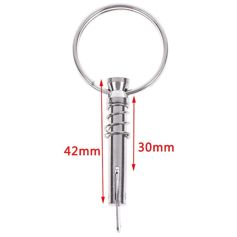 6.3mm Stainless Steel Quick Release Pin Ring For Boat Top Deck Hinge Marine 1pc