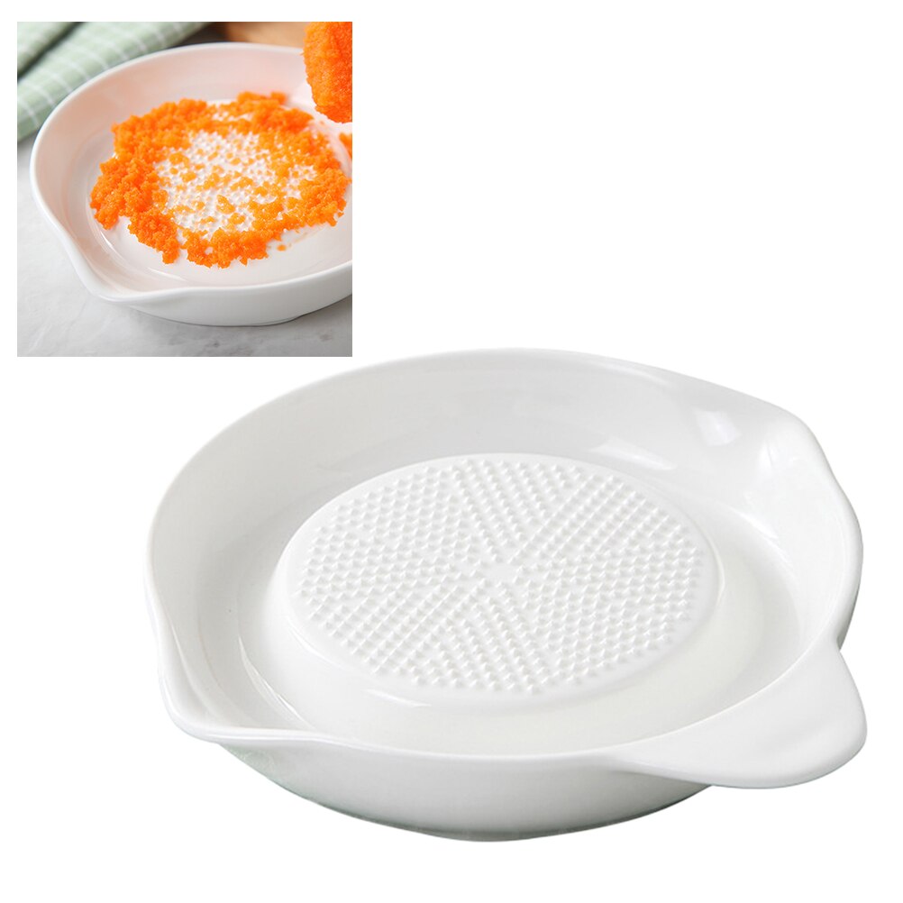 1 Pc Gember Rasp Tool Multipurpose Porselein Keramische Babyvoeding Molen Plaat Rasp Plaat Voor Ui Vruchten Gember Knoflook