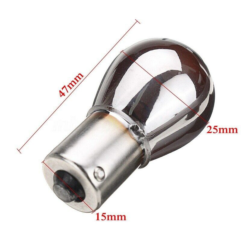 Car Indicator Light Turn Signal Chrome Plated Amber Bulbs 581 BAU15S PY21W