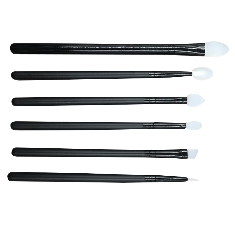 Mayitr 6pcs Zachte Siliconen Eyeshadow Brush Set Professionele Eyeliner Kwast Cosmetische Beauty Make Up Tool
