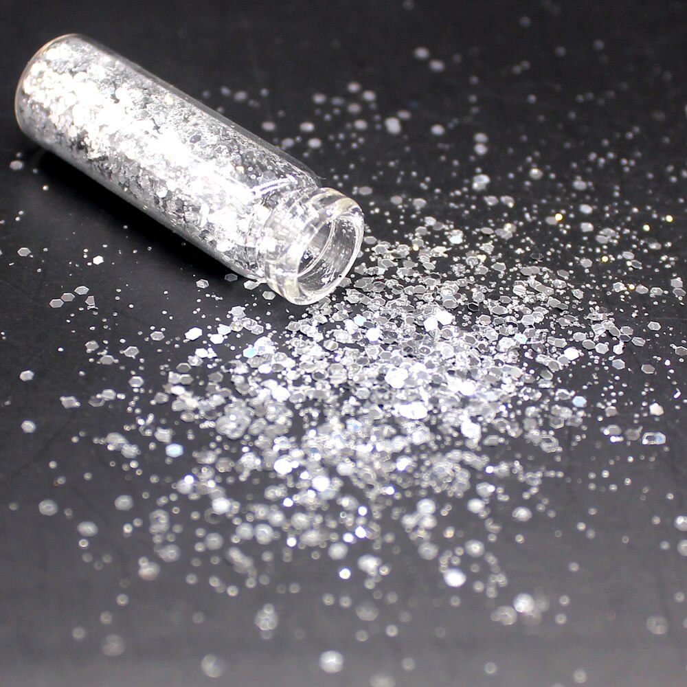 1 flaske dyb guld holografiske pailletter glitter shimmer diamant 12 farver eye shiny skin highlighter ansigt krop glitter festival: 1