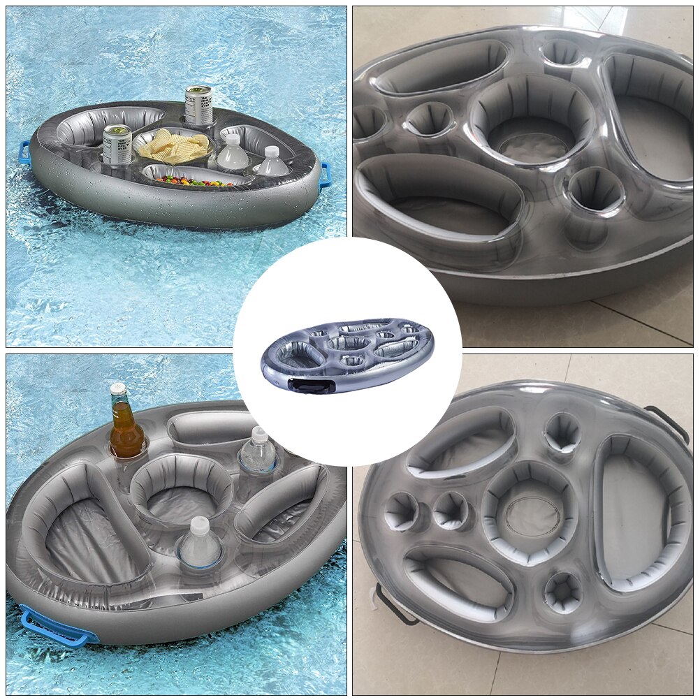 1Pc Opblaasbare Drijvende Bekerhouder Veilig Chic Mooie Tub Drijvende Lade Waterbak Drijvende Drink Stand