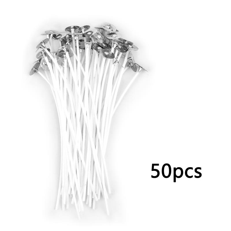 50Stck/100Stck Kerze Dochte Rauchfreien Wachs Reiner Baumwolle Kern Für DIY Kerze Machen Vorgewachste Dochte Party Liefert 2,5-20cm: Licht Gelb