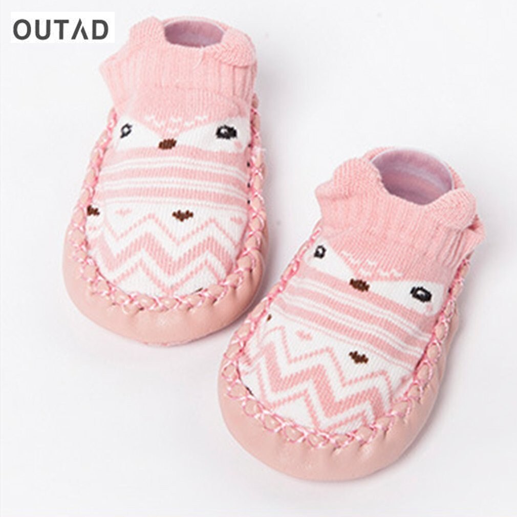 OUTAD Baby Socks Shoes With Rubber Soles Infant Sock Hotborn Autumn Winter Children Floor Socks Shoes Anti Slip Soft Sole Socks