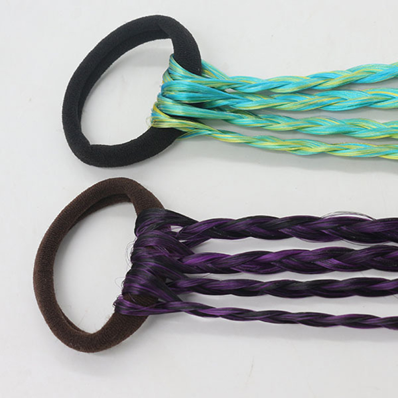 Goma elástica para el pelo para niña, coletero de Color degradado, anilla para el pelo, trenza trenzada