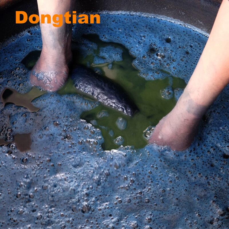 100% Cotton Natural Hand Dyed Plant Dyed Fabric Solid Color Indigo Fabric Sashiko Fabric Boro Project Fabric Width 150cm