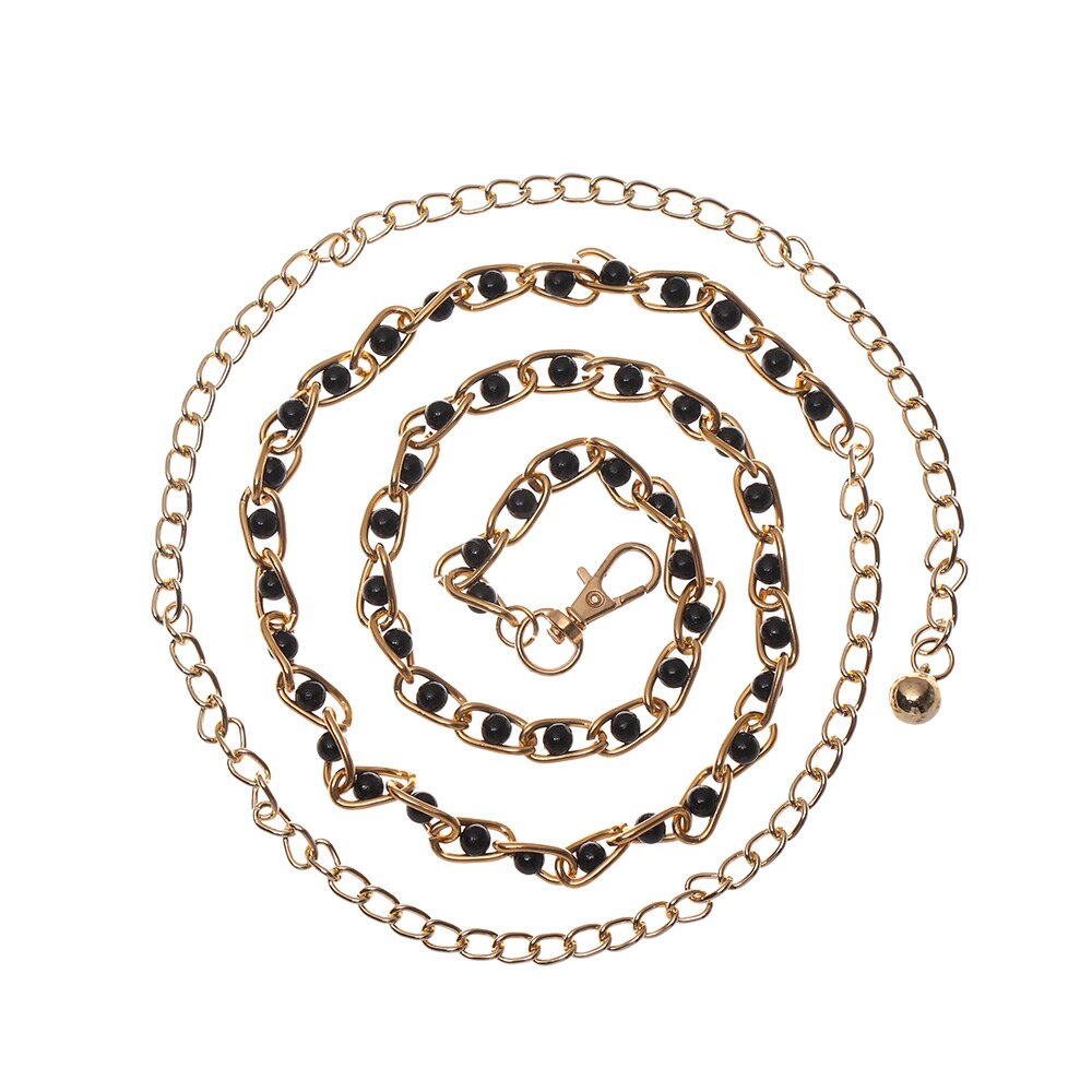 Hjerte til hjerte belter trendy 90s vintage flash drill hjerte midje kjede søt bling bling nattklubb disco belte rhinestone: Svart