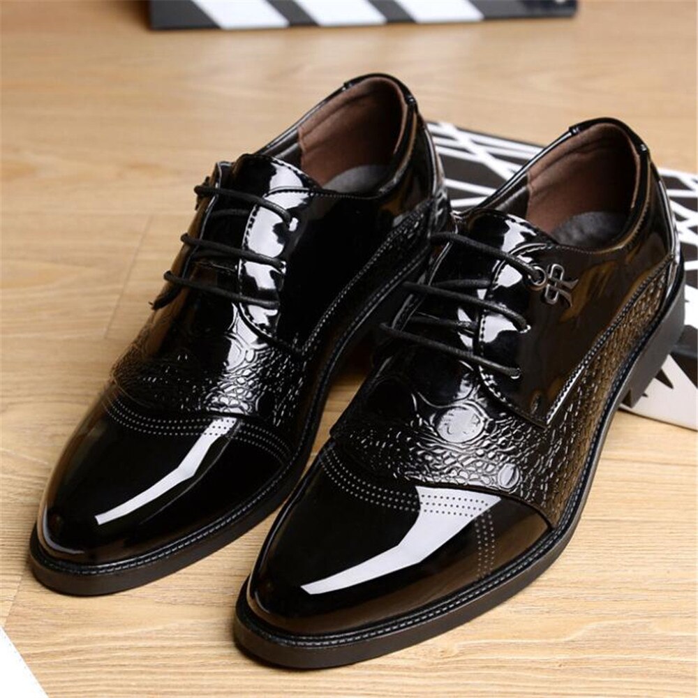 Herresko plus fløjlsvarme herrelædersko vinter business casual kjole sko herre luksus herre sko loafers: 01 / 10