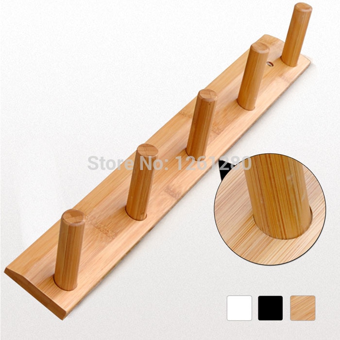 Houten kapstokhaak bamboe hanger muurschildering winkel decoreren huishoudelijke deurhaak muur hotel hanger hardware onderdeel