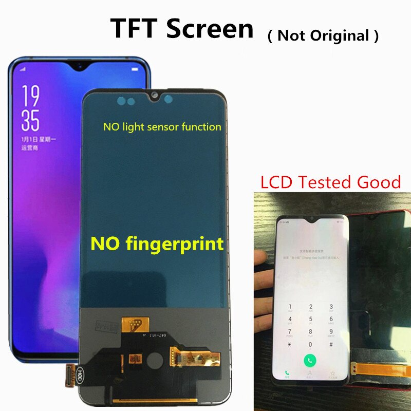 TFT LCD 6.4 "pour OPPO RX17 Neo LCD écran d'affichage écran tactile numériseur assemblée pour OPPO R17 RX17 Pro écran LCD
