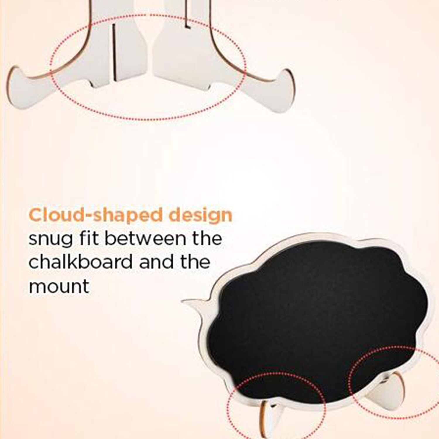 10 stk mini sky-formede tavler kridttavler opslagstavle skilte med standere 2 stk flydende penne til fest hjemme desktop indretning