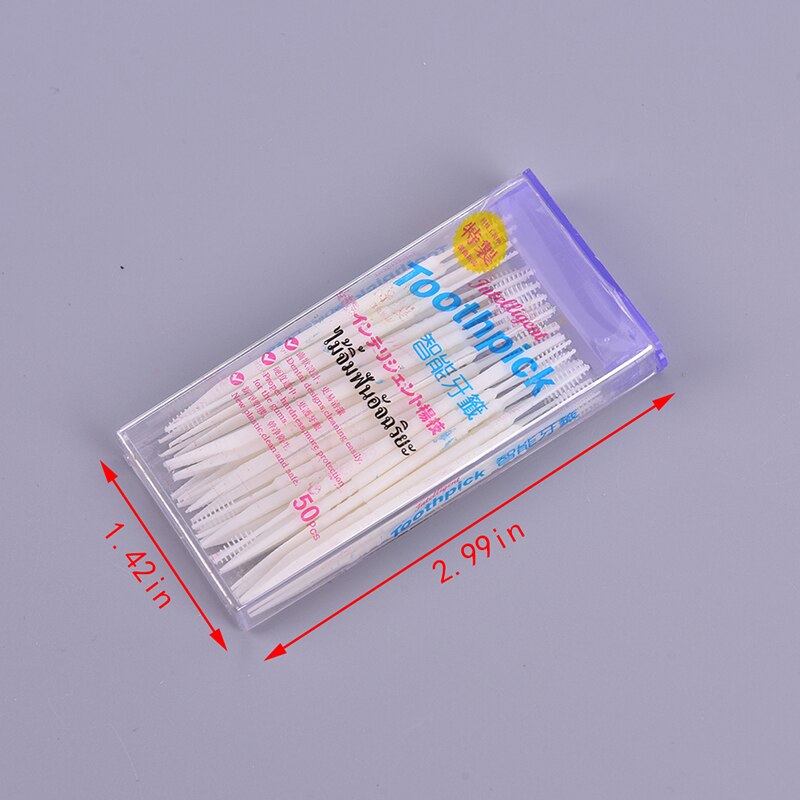 Palillos dentales Superfinos 100 Uds., cepillo de bambú, cuidado bucal, limpieza de los dientes, residuos de comida