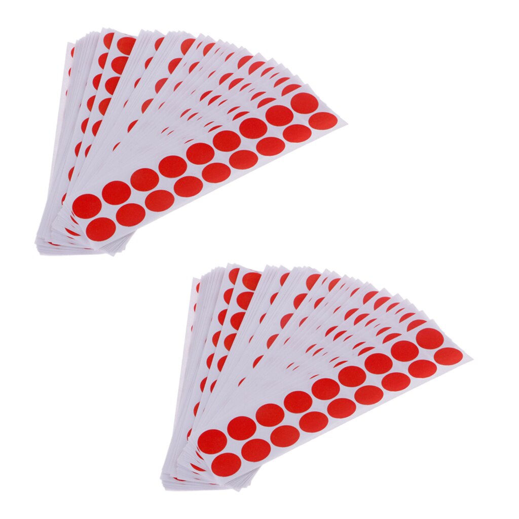 Etiqueta redonda do splatter dos remendos de 1800 pces, papel do alvo paster 2cm vermelho