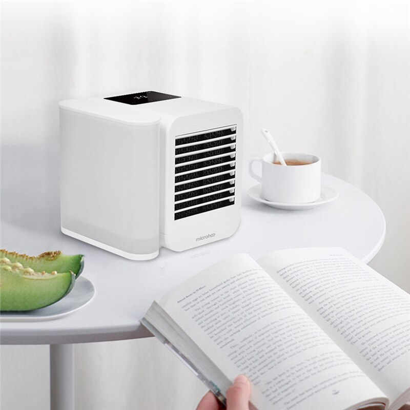 Mini Air Conditioner Touch-Screen 1000ml Water Capacity Air Cooler Fan Home Office Energy Saving Timing Cooling Fan