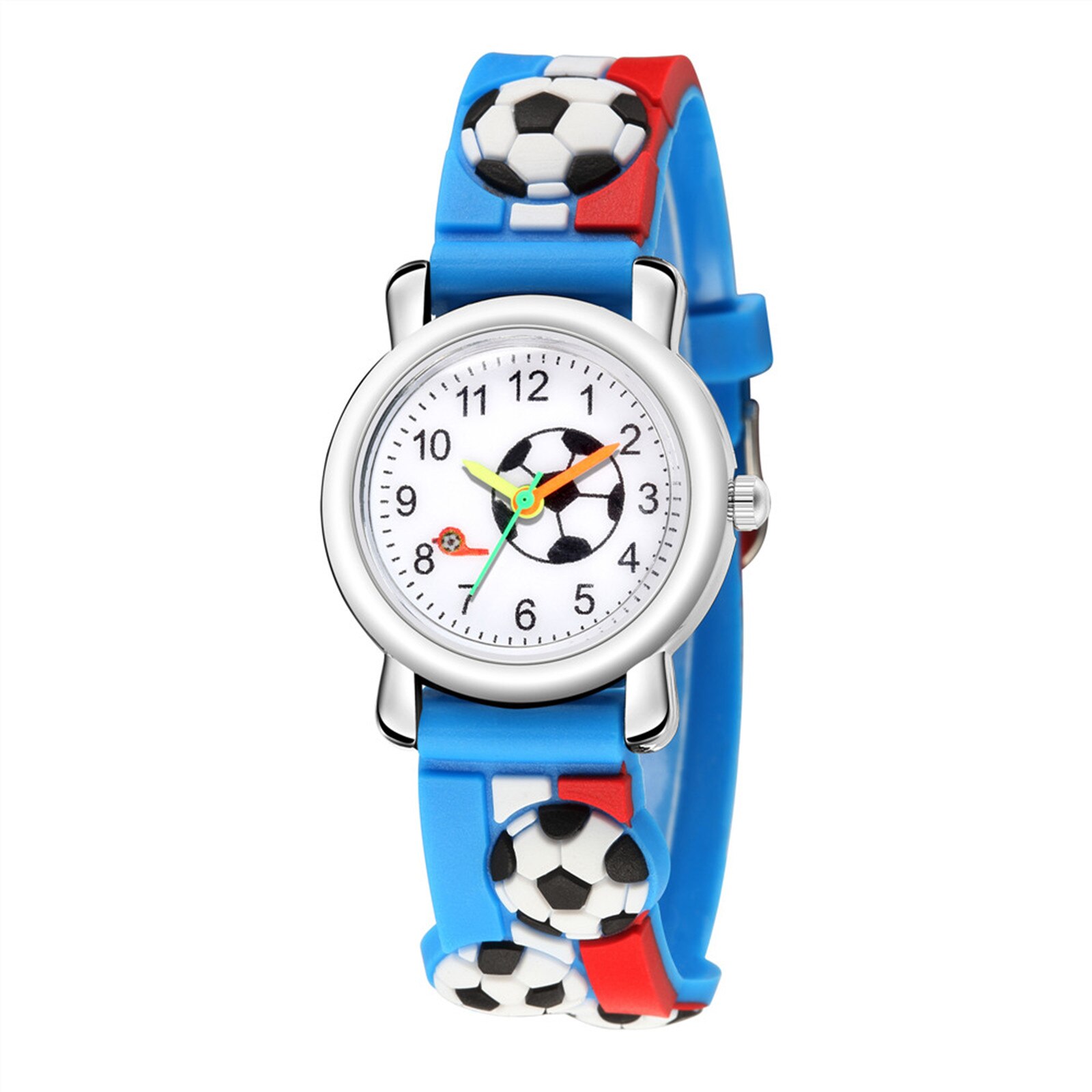 Whistle Football Dial Children Watch Students Time Clock Digital Kids Watches Girls Boys Child Quartz Wristwatch: Blue