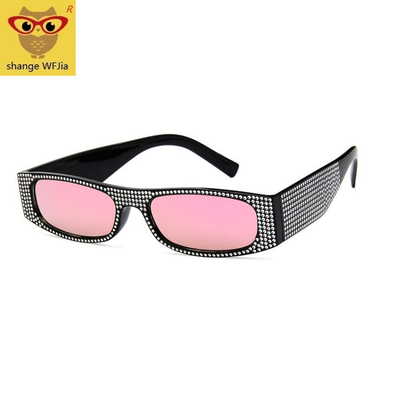Gafas de sol cuadradas de diamante para mujer, anteojos de sol femeninos de , de tamaño pequeño, de cristal, con degradado, con UV400,