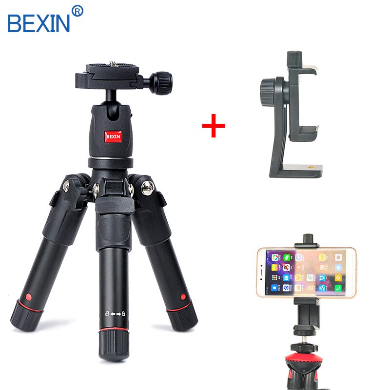 Dslr kamera mini stativ bärbar aluminium resa kompakt lätt flexibel kamera stativ fäste för kamera smart mobiltelefon: Uppsättning 2