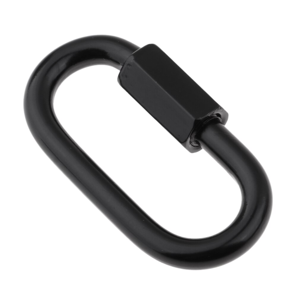 Stainless Steel D Shape Locking Carabiner Quick Link Chain Connector Keychain Buckle: 5mm 