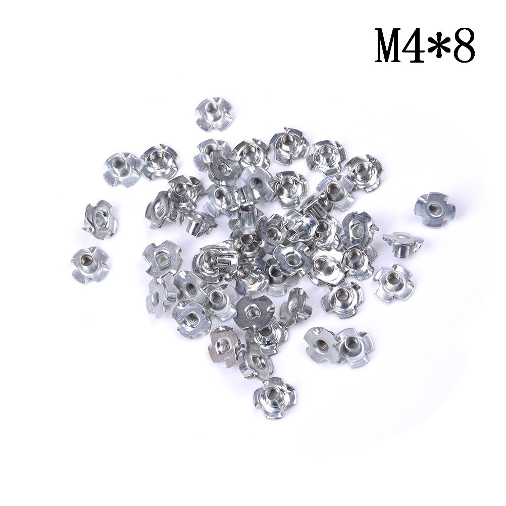 50PCS Top M3 M4 M5 M6 M8 Threaded Insert Nut Furniture Nuts For Wood Hex Socket Screw Flanged Barbed Zinc