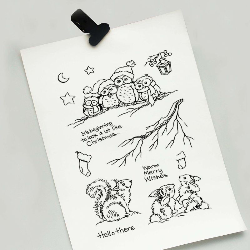 Christmas Animals Silicone Clear Seal Stamp DIY Scrapbooking Embossing Photo Album Decorative Paper Card Craft