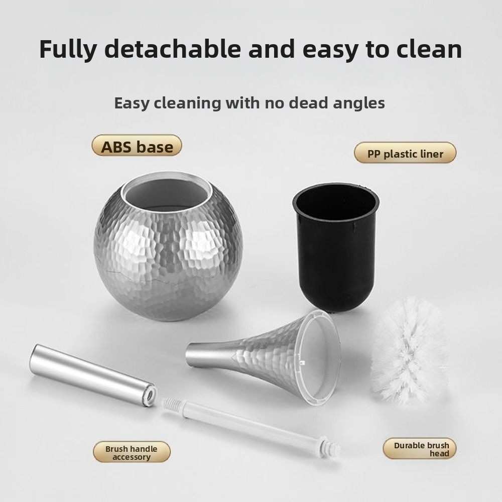 Light Luxury Toilet Brush Set Exquisite Detachable Head Long Handle Toilet Brush Standing Base Retro
